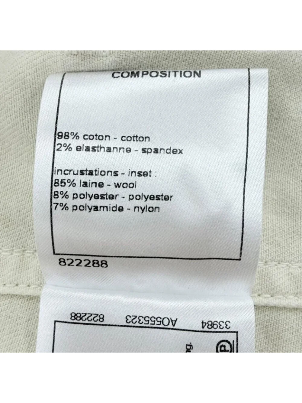 CHANEL brand size